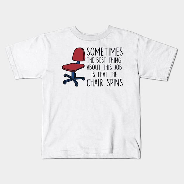 Chair Spins Kids T-Shirt by redbarron